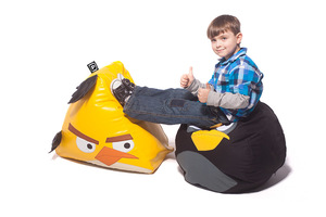 Пуфики и пуфы -  Кресло мешок Птаха Желтая - Фото 3